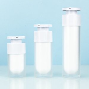 Factory Price Cosmetic Airless Lotion <b>Pump</b> <b>Bottle</b> Silk Screen Frosted White 15ml 30ml 50ml Skin Care Plastic Airless <b>Bottle</b> - Product Image 4