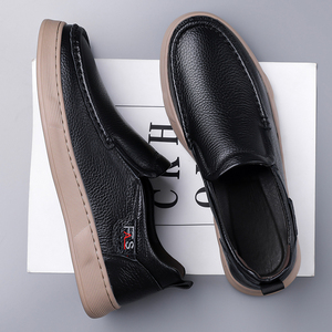 Nouveau pur cuir de vachette Lofer chaussures pour hommes Coluer Bourn logo de marque personnaliser sans lacet en cuir véritable homme Sneaker meilleure vente afrique - Product Image 4