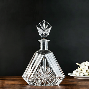 Bouteilles en verre personnalisées professionnelles de 750 ml, bouteilles en verre rondes en cristal avec bouchons à couronne pour whisky, vin, <span class=keywords><strong>tequila</strong></span> - Product Image 2