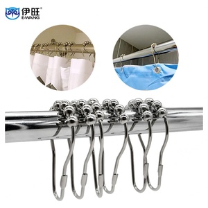 Anneaux de suspension pour rideaux de douche de salle de bain, couleurs personnalisées, vente en gros EWANG - Product Image 1