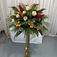 IFG 2026 Magnifiques centres de table artificiels en forme de boule tropicale orange pour l'arrangement de tables de mariage