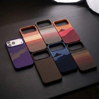 Étui de téléphone magnétique en fibre de carbone véritable pour iPhone 17 Pro Max, coque fine antichoc compatible avec la charge sans fil pour iPhone 16
