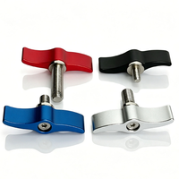 Vis à molette réglable en alliage d'aluminium multicolore M4 x 10 mm pour trépied d'appareil photo, boulon d'aileron de verrouillage, poignée de dégagement rapide, fixation