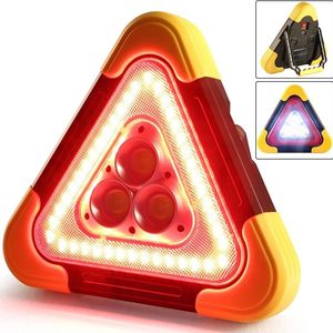 Vente en gros de triangle de signalisation d'urgence pour voiture portable trois-en-un avec éclairage LED et port de charge USB - Product Image 6