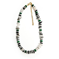 Collier en pierres naturelles bohèmes irrégulières pour femme, tendance été, plage, surf, collier de guérison naturelle