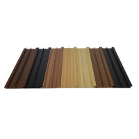 Panneaux muraux intérieurs et extérieurs en PVC imperméable, revêtement en vinyle plastique avec aspect bois, panneaux de bardage décoratifs pour l'extérieur de la maison