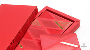 Ensemble de poches rouges de luxe de qualité supérieure dans un étui en papier adapté aux cadeaux au détail Occasions de cadeaux quotidiennes - Product Image 2