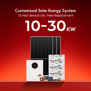 מערכת תחנת כוח סולארית KEVOLT <span class=keywords><strong>10kW</strong></span> 20kW 30kW ממיר היברידי עם חבילת סוללות ליתיום-יון, מערכת אנרגיה סולארית מלאה - Product Image 1