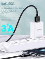 KAKUSIGA kawat USB Tipe C kepang, kabel Data Power Off cerdas USB Tipe C harga grosir pabrik