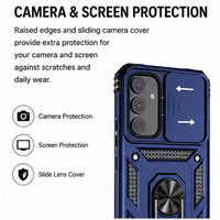 Coque arrière de luxe antichoc de haute qualité GT Factory avec béquille magnétique, étui blindé de gros avec fenêtre coulissante pour téléphone