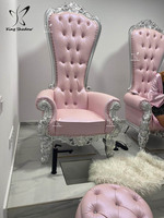 Luxuriöse Nagelstudio-Möbel Fußpflege-Massage Pediküre-Stühle Salon-Sofa Rosa Thronstuhl