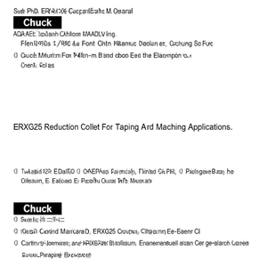 ERXG25 Reduction Collet For Tapping And <b>Machining</b> Applications - Product Image 2