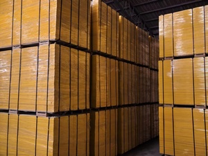 Pannello in compensato a 3 strati per casseforme / Pannello in compensato di abete e pino con verniciatura gialla / Pannello in compensato verniciato giallo per edilizia - Product Image 6