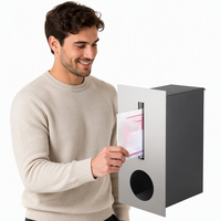 Boîte aux lettres moderne autoportante antivol en acier inoxydable de petite taille pour extérieur avec serrure, idéale pour les murs en briques en Australie