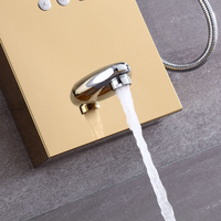 SANIPRO – ensemble de douche en Nickel doré brossé, tours de colonne, cascade en acier inoxydable 304, Jets de Spa, panneau de douche intelligent
