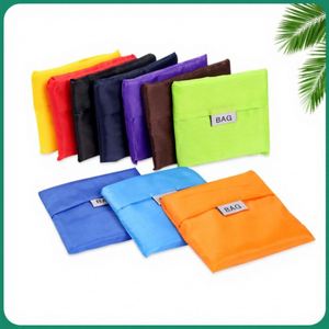 Custom Eco-friendly Carry Packaging Reusable Portable Polyester Tote Nylon <b>Foldable</b> Recycle <b>Shopping</b> Grocery Reusable <b>Bag</b> logo - Product Image 2
