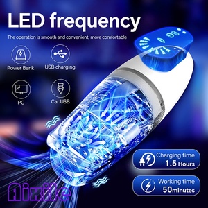 <span class=keywords><strong>Masturbador</strong></span> Masculino con Bomba para Pene, 5 Frecuencias de Vibración, 8 Modos de Vibración, Vagina de Bolsillo con Pantalla LCD para Juegos Sexuales para Adultos - Product Image 3