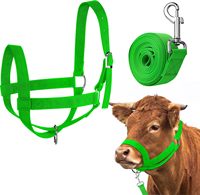 Licol pour vaches, licols pour bétail, licol réglable pour veau, corde de guidage, fournitures d'entraînement en nylon pour chevaux miniatures, ânes, chèvres, poulains