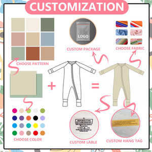 Pijama Enterizo de Fibra de Bambú Color Caqui Claro DNW para Bebés, con Cremallera Bidireccional de Seguridad, Suave y Sedoso, Unisex, Transpirable, para Todas las Estaciones - Product Image 2