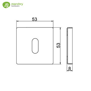 Écussons Offre Spéciale de forme carrée de couverture de prise de clé de style moderne d'acier inoxydable - Product Image 2