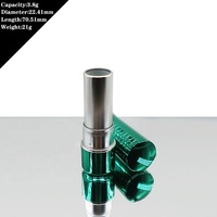 ZHENHAI Nouveau Tube de Rouge à Lèvres de Luxe Vert Électroplaqué Haute Qualité Brillant Métallique Imperméable Formule Végétalienne Sans Produits Chimiques