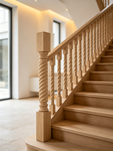 Barandillas de Madera para Escaleras, Pasamanos de Pared con Diseño Trenzado, Balaustradas Tradicionales para Escaleras - Product Image 5