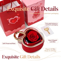 Boîte à bijoux en fleurs préservées au prix d'usine, boîtes Roja, cadeau de mariage, cadeaux pour femmes, Saint-Valentin, Nouvel An, Noël