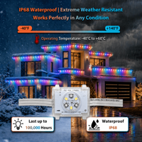 Lumière ponctuelle à pixels Jellyfish RGBW 48V UCS2904, étanche pour extérieur, éclairage permanent de Noël et de fêtes RGBIC