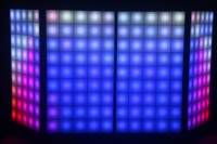 Panneaux vidéo LED numériques polychromes portables et pliables Façade de cabine de DJ IP55 pour l'éclairage de mariage