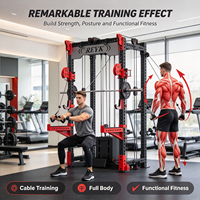 Cage de musculation monoposte avec système de poulies à double câble intégré pour entraînement en salle de sport