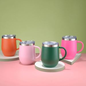 12Oz Wine Tumbler Sealed Lids Vacuum Insulated Beer Cup Stainless Steel Travel <b>Bottle</b> <b>Coffee</b> Mug With Handle - Product Image 1
