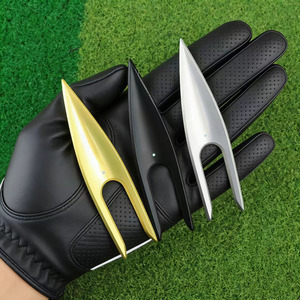 Limpiador de ranuras para palos de golf y herramienta para reparar divots, herramienta de reparación de green de golf de metal duradero con forma de pez, multifuncional para campos de golf - Product Image 2