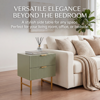 Table de Chevet en Bois de Luxe avec Pieds Dorés, Table d'Appoint Moderne pour Chambre à Coucher, Salon, Canapé – Design Unique – Offre Spéciale