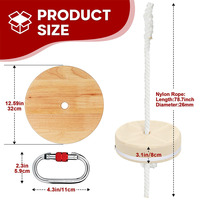 Kit de tyrolienne pour enfants et adultes avec frein à ressort en acier inoxydable et chariot de siège avec poignée pour arrière-cour