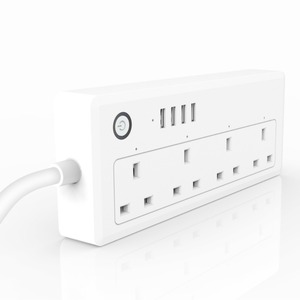 Tuya Thông Minh Điện Dải Ổ cắm thông minh Wifi điện thoại di động hẹn giờ chuyển tường ổ cắm cắm 4AC + 4USB chúng tôi anh EU AU app điều khiển bằng giọng nói - Product Image 3