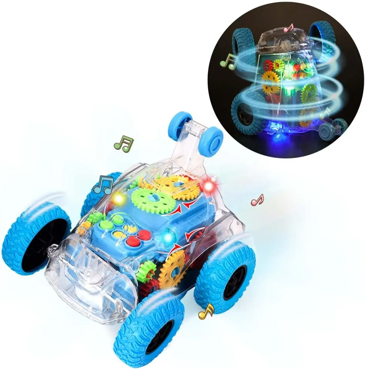 High Quality Electric Remote Control Car Toy with 360 Degree Rotation Cool Stunt Design and Light Effects