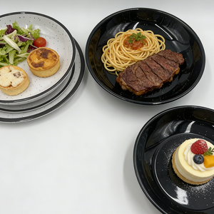 Juego de Platos y Tazones de Melamina Negra Estilo Noche Estrellada 2026 para Cenas Románticas y Fiestas de Cócteles - Product Image 3