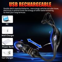 Fernbedienung Männlicher Prostata-Massage vibrator Dual Ring Butt Plug 3 in 1 Hoden stimulator mit Teleskop modi für Paare