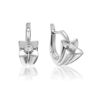 Gemnel Täglicher Vielseitiger Schmuck 925 Sterling Silber Blütenförmige Creolen