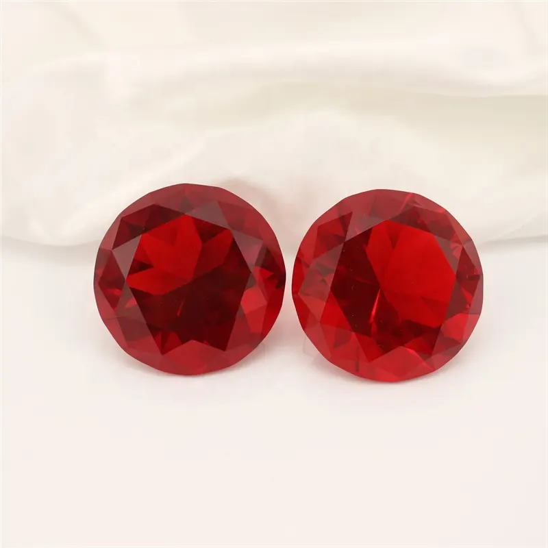 Heißer verkauf aussage diamanten kristall stein/Rot farbe dekorative glas diamondwith maschine cut/Bereit Zu Schiff Kristall Diamant
