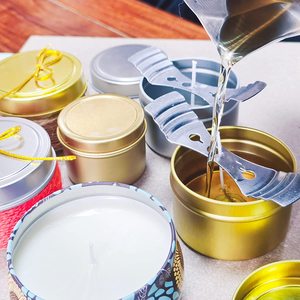 Bán buôn 2oz 4oz 6oz 8oz rỗng vòng Rose Gold Matte trắng đen liền mạch kim loại container/Jar/có thể nến tins - Product Image 3