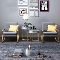 Fauteuil moderne en tissu et velours avec structure en acier inoxydable pour salon, chaise longue, hôtel, appartement, salle à manger, mobilier de maison