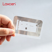 H76D Hot Sale Laxcen Mini HF Tag RFID Passivi Impermeabili F08 NFC 13.56MHz Dry/Wet Inlay per Controllo Accessi Telefonico