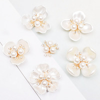 Broche de fleurs pour bouquet de mariée, accessoire de coiffure DIY Xinpeng, bouton en fausse coquille de perle