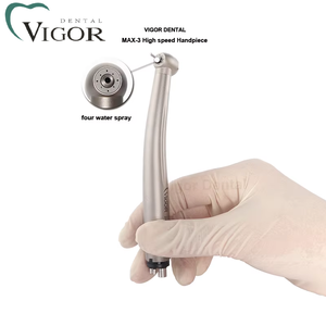 Turbina dental de alta velocidad con 4 chorros de agua y cabezal estándar/torque, pieza de mano dental de turbina de aire - Product Image 6