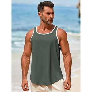 2025 camisetas sin mangas para hombre, Camiseta de punto para entrenamiento, musculación, gimnasio, culturismo atlético, camisetas ajustadas acanaladas, capucha, ropa de gimnasio - Product Image 3