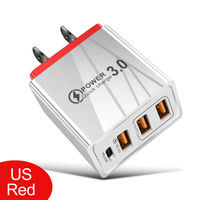 Prise murale intelligente USB C Adaptateur d'alimentation à charge rapide Charge rapide 3 ports USB et 1 port Type-C Chargeur mural USB pour téléphone