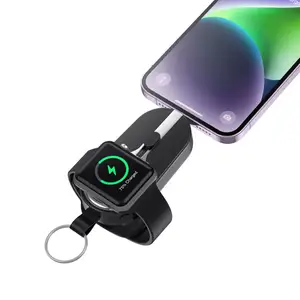 2000mah 2 ב 1 מיני נייד גיבוי מטען קטן חירום keychain כוח בנק עם אלחוטי שעון טעינה עבור Iphone/Sumsung
