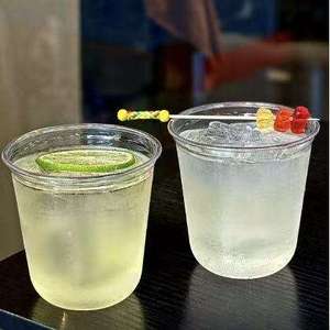 Vasos de Plástico Desechables Transparentes Personalizados en Forma de U de 89 mm con Tapa para Bebidas, Agua Mineral y Bebidas Frías - Product Image 5