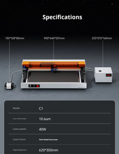 Yeelaser C1 40W Laser Engraving and Cutting <strong>Machine</strong> Cutting Printer Small Batch Business for Acrylic <strong>Glass</strong> Paper Plywood - Product Image 3